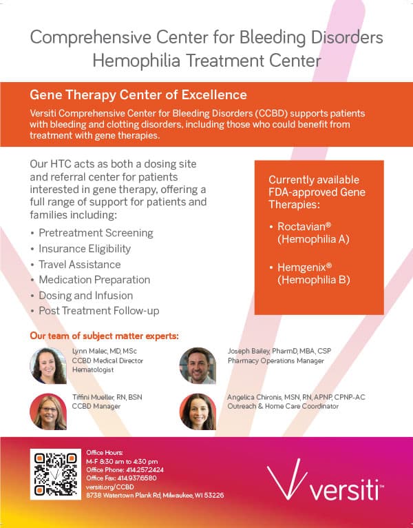 CCBD Hemophilia Patients Flyer Overview