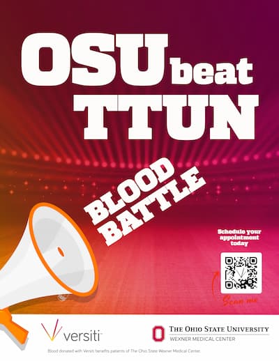 Ohio vs Michigan Blood Battle 8.5x11 Poster