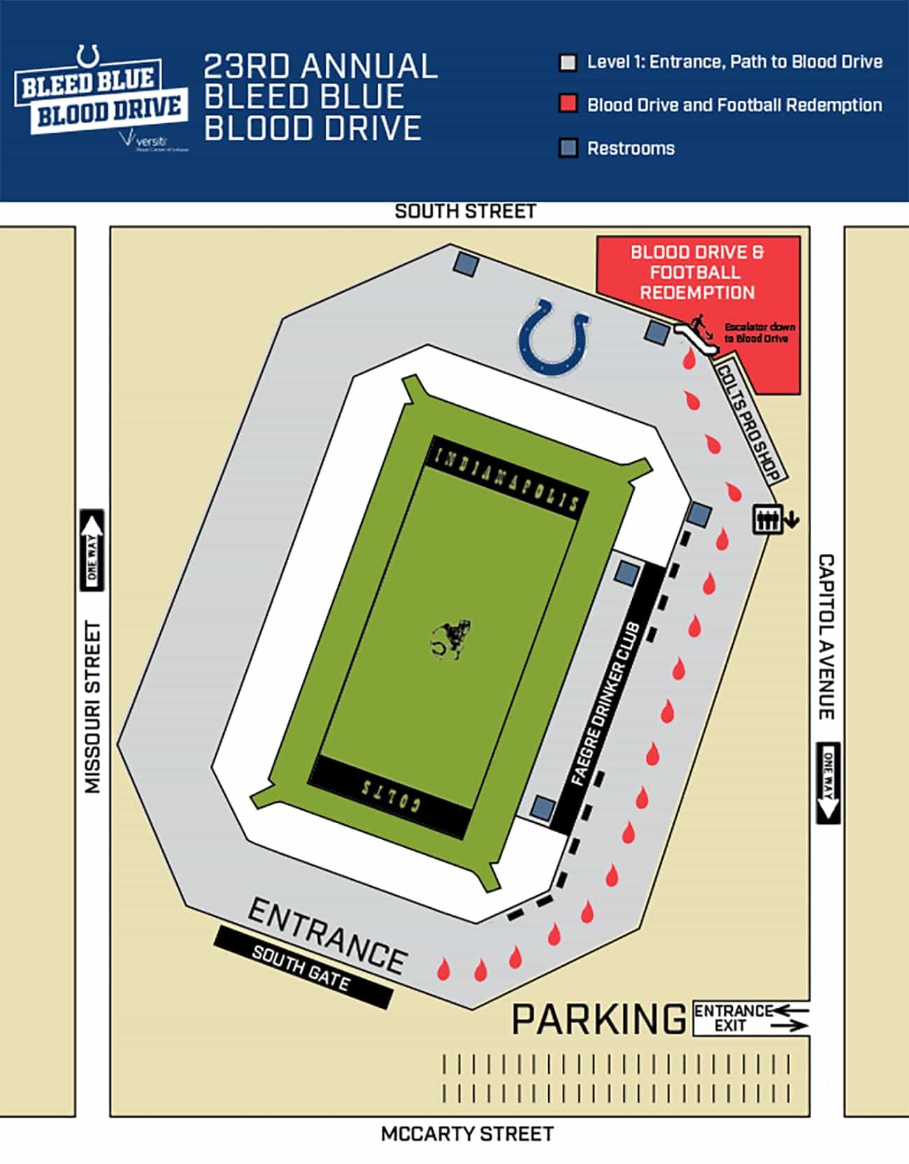 Bleed Blue Blood Drive Map