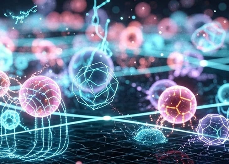 Computer ilustration of molecules.