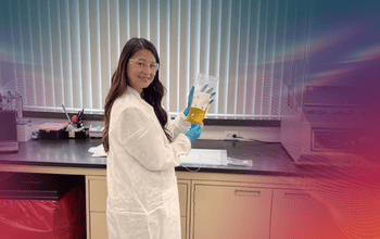 Versiti employee Jaclyn McKay making a unit of reconstituted spray-dried plasma